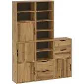 vidaXL Beistellschränke 5 Stk. ODDA 40x24x79 cm Massivholz Kiefer