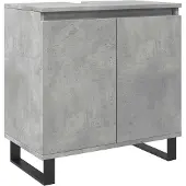 vidaXL Badschrank Betongrau 58 x 33 x 60 cm Holzwerkstoff