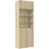 vidaXL Hochschrank Sonoma-Eiche 80x42,5x225 cm Holzwerkstoff