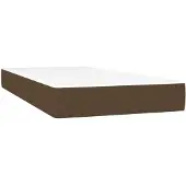 vidaXL Taschenfederkernmatratze Mittel Dunkelbraun 120x190x20 cm Stoff