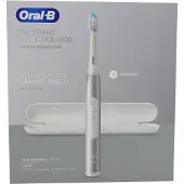 Oral-B Pulsonic Slim Luxe 4500, Erwachsener, Schallzahnbürste, Tägliche Pflege, Sensibel, Whitening, 62000 Bewegungen pro Minute, Platin, 2 min