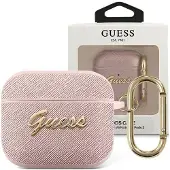 GUESS GUA3SASMP AirPods 3 Hülle pink/pink Saffiano Script Metal Kollektion