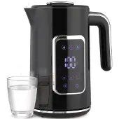 HOMCOM Wasserkocher Edelstahl 1,7L 2200W mit Schnellkochfunktion, LED-Anzeige