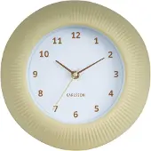 Karlsson - Wanduhr Tender Rib - Gelb - 25x25x4,5 cm