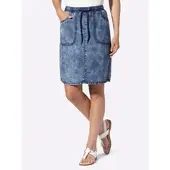 HEINE Schlupfrock , Damen, Gr. 34, blau (jeansblau), 100% Lyocell, unifarben, kurz, Röcke Schlupfrock