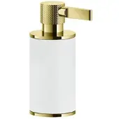 Gessi Inciso Standseifenspender, Behälter weiß matt, 58537246, Farbe: Gold PVD
