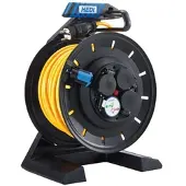 Hedi Vollkunststoff-Kabeltrommel Generation 7 Champion Ø 290 mm mit Schleifring, grün - K7SR40QTF520