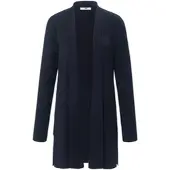 Peter Hahn Long-Strickjacke blau