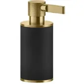 Gessi Inciso Standseifenspender, Behälter schwarz matt, 58538727, Farbe: Messing gebürstet PVD
