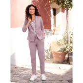 Witt Jerseyblazer "Jersey-Blazer Jerseyblazer in Interlock-Qualität", Damen, Gr. 40, rosa (mauve), Interlock, , Modisch, Blazer Jerseyblazer