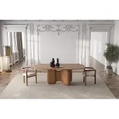AEA Brauner Esstisch, Modern, Rechteckig, 209x110x76 cm, Helles Holz