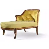 AEA Chaiselongue Stoff Sofa Liege Chaise Klassischer Gelb Couch Textil