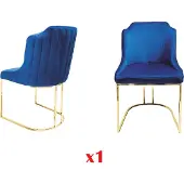 AEA Stuhl Holz Lehnstuhl Sessel Esszimmer Stühle Bürostuhl Blau Küchenstuhl