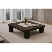 AEA Hochwertiger Wohnzimmertisch Designer Brauner Couchtisch Holzmöbel