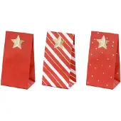 Dripio Adventskalender-Tüten rot, 24 Stück, DIY, 8x18x6,5 cm
