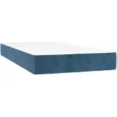 vidaXL Taschenfederkernmatratze Mittel Dunkelblau 80x220x20 cm Samt