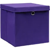 Merkloos Faltbare Aufbewahrungsboxen mit Deckel, Set mit 4 Stück