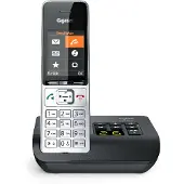 Gigaset Schnurlostelefon Comfort 500A, Anrufbeantworter, Freisprechfunktion, hörgerätekompatibel, schwarz