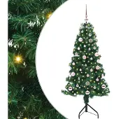 vidaXL Eckiger künstlicher Weihnachtsbaum Grün 150 cm PVC und Metall