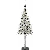 vidaXL Weihnachtsbaum Weiß 150 cm PE und Stahl