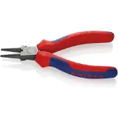 Knipex Rundzange, Kopf poliert, Griffe mit Mehrkomponenten-Kunststoffhüllen