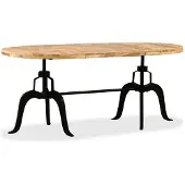 Syfax Esstisch Massivholz Mango und Stahl 180 cm