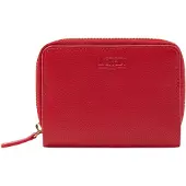 L.credi Leder Geldbörse Evelyn Mini Wallet Red rot