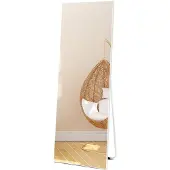 Dripio Bodenspiegel mit weißem PVC-Rahmen, 150 x 51 cm, rechteckig
