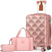 Merkloos Solidchoice – 3-teiliges Trolley-Koffer-Set mit Doppelrollen