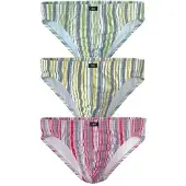 H.I.S. Slip H.I.S "im modischen Streifen", Herren, Gr. XL, 3 Stk., Single Jersey, bunt (gestreift), Single Jersey, Obermaterial: 92% Baumwolle, 8% Elasthan (LYCRA), gestreift, körpernah, Unterhosen Slip