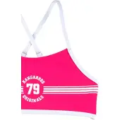 Kangaroos Bustier-Bikini "Sporty", Jungen, Gr. 134/140, N-Gr, pink, Polyamid, kontrastfarbene Details, unifarben, Bikini-Sets Bustier-Bikini, mit sportlichem Frontdruck