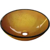 Mexen Mira Glaswaschbecken zur Aufsatzmontage 42 x 42 cm, Gold - 24124250