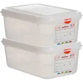 Denox Gastronorm 1/4 H100 Mm Aufbewahrungsbox 2.8l 2 Einheiten