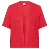 Rabe Strickjacke , Damen, Gr. 46, rot (koralle), Strick, Obermaterial: 50% Baumwolle, 50% Polyacryl, unifarben, regular fit normal, V-Ausschnitt, Strickjacken Strickjacke, ohne Verschluss