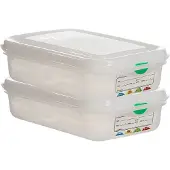 Denox Gastronorm 1/4 H65 Mm Aufbewahrungsbox 1.8l 2 Einheiten