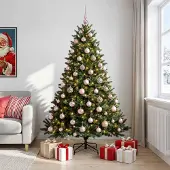 Syfax Künstlicher Weihnachtsbaum mit Weihnachtskugel 240 cm 300 LEDs