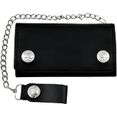 Markenlos Bikerbörse,Truckerbörse,Wallet,Leder, mit Kette