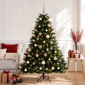 Syfax Künstlicher Weihnachtsbaum mit Weihnachtskugel 150 cm 150 LEDs