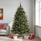 Syfax Künstlicher Weihnachtsbaum mit Weihnachtskugel 180 cm 300 LEDs