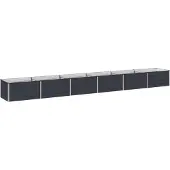 Syfax Hochbeet im Garten Anthrazit 600 x 80 x 55 cm Verzinkter Stahl