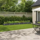 Syfax Hochbeet im Garten Anthrazit 600 x 80 x 24 cm Verzinkter Stahl