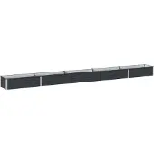 vidaXL Hochbeet im Garten Anthrazit 400 x 40 x 24 cm Stahl