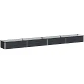 vidaXL Hochbeet im Garten Anthrazit 320 x 40 x 24 cm Stahl