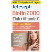 Tetesept Biotin 2000 Zink+ Vitamin C 30 Filmtabletten