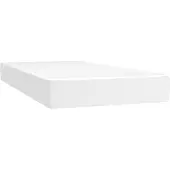 vidaXL Taschenfederkernmatratze Mittel Weiß 100x200x20 cm Kunstleder
