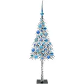 vidaXL Weihnachtsbaum Weiß 120 cm PE und Stahl