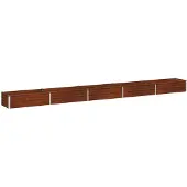 Syfax Hochbeet im Garten Wetterfeststahl 400 x 40 x 24 cm
