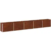 Syfax Hochbeet im Garten Wetterfeststahl 400 x 40 x 55 cm