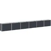Syfax Hochbeet im Garten Anthrazit 480 x 40 x 55 cm Verzinkter Stahl