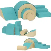 AIYAPLAY Schaumstoff Bausteine Kinder 5 tlg. Klettern Riesenbausteine Grün